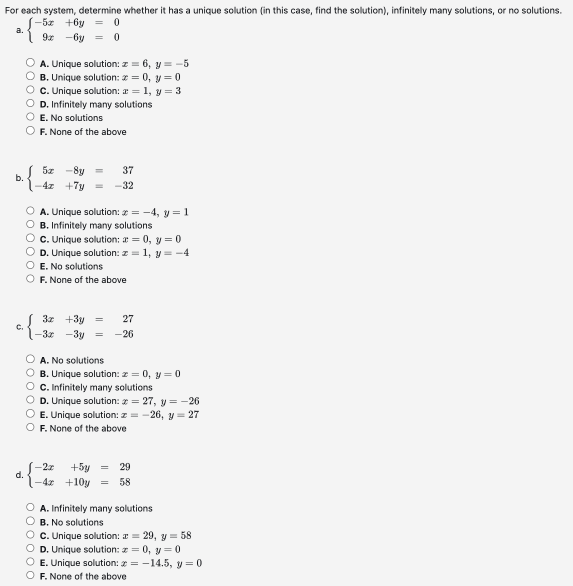 solved-a-unique-solution-x-4-y-3-z-0-b-no-solutions-c-chegg