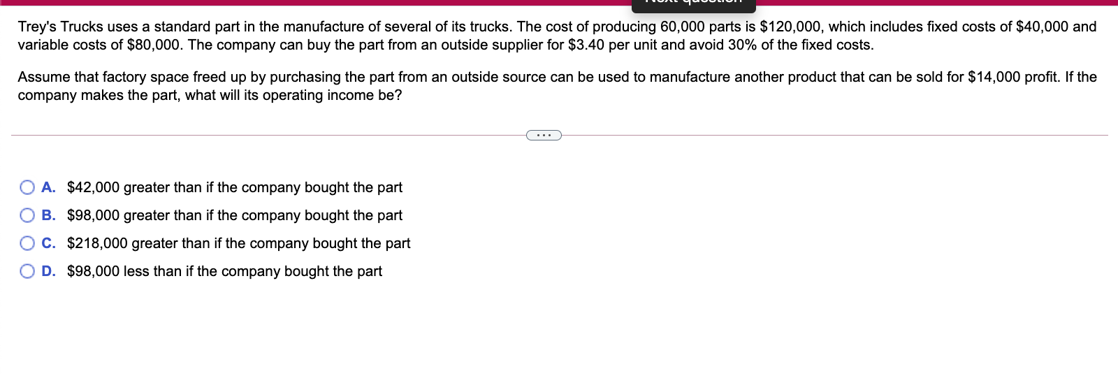 solved-trey-s-trucks-uses-a-standard-part-in-the-manufacture-chegg