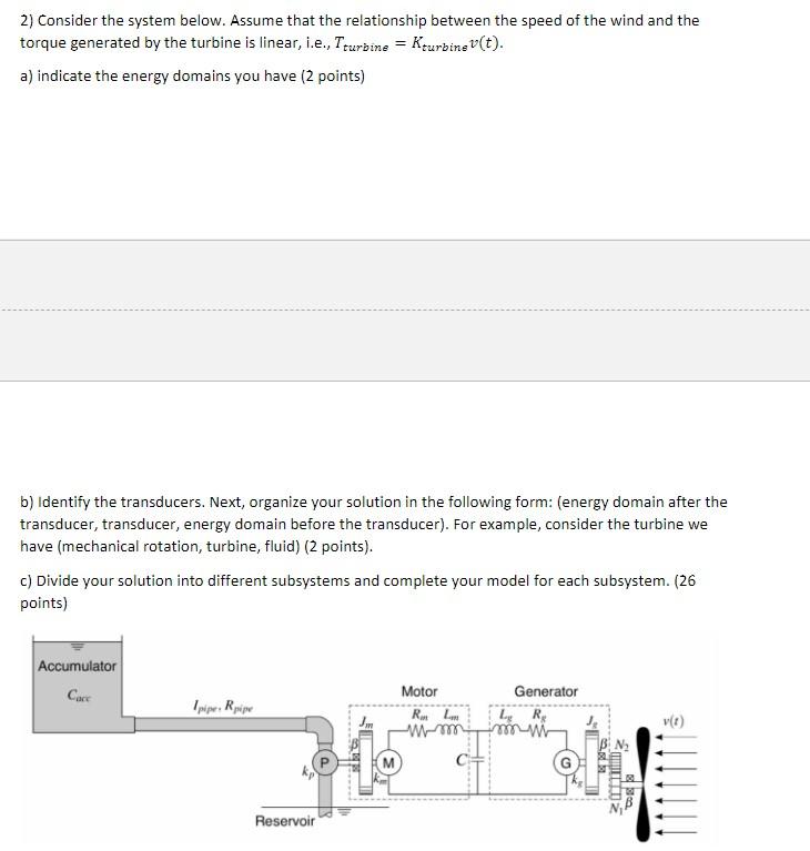 2) Consider the system below. Assume that the