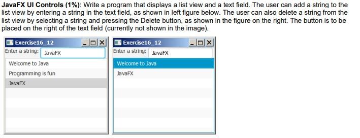 Solved JavaFX UI Controls (1\%): Write A Program That | Chegg.com