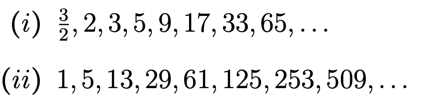Solved Describe each of the following sequences using a | Chegg.com