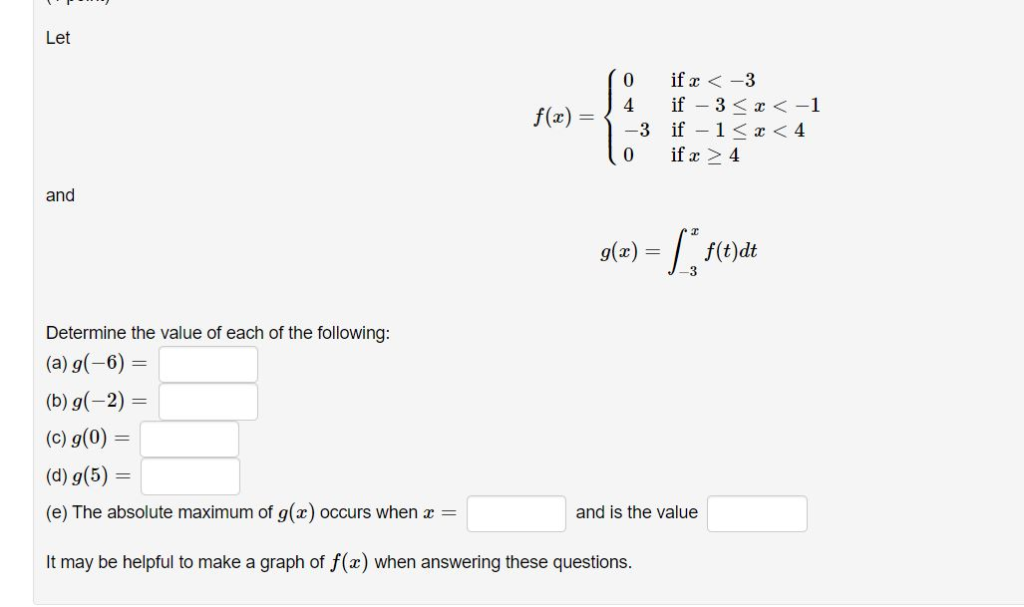 Solved Let F 0 So J 4 3 O If X 3 If 3 X 1 Chegg Com