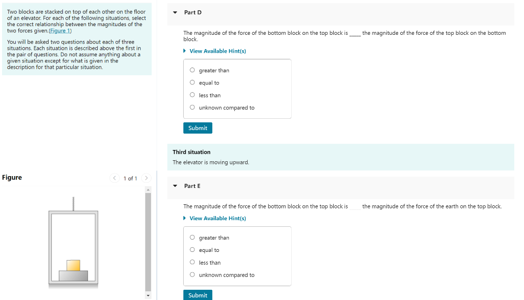 solved-two-blocks-are-stacked-on-top-of-each-other-on-the-chegg