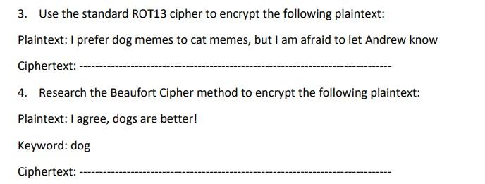 Solved A. Cryptography3. Use the standard ROT13 cipher to | Chegg.com