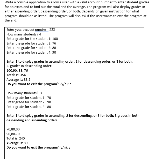 Solved in C # , using visual studio. What code should | Chegg.com