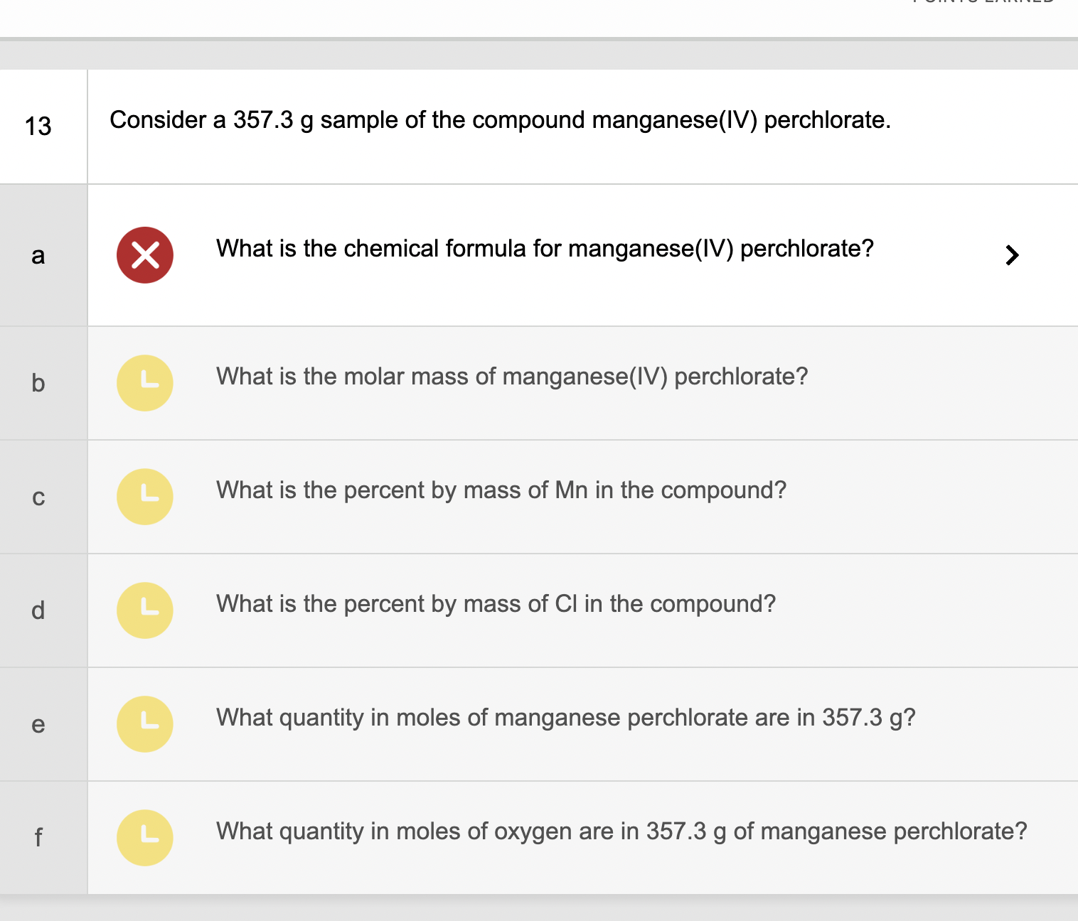 Solved Consider a 357.3 g sample of the compound | Chegg.com