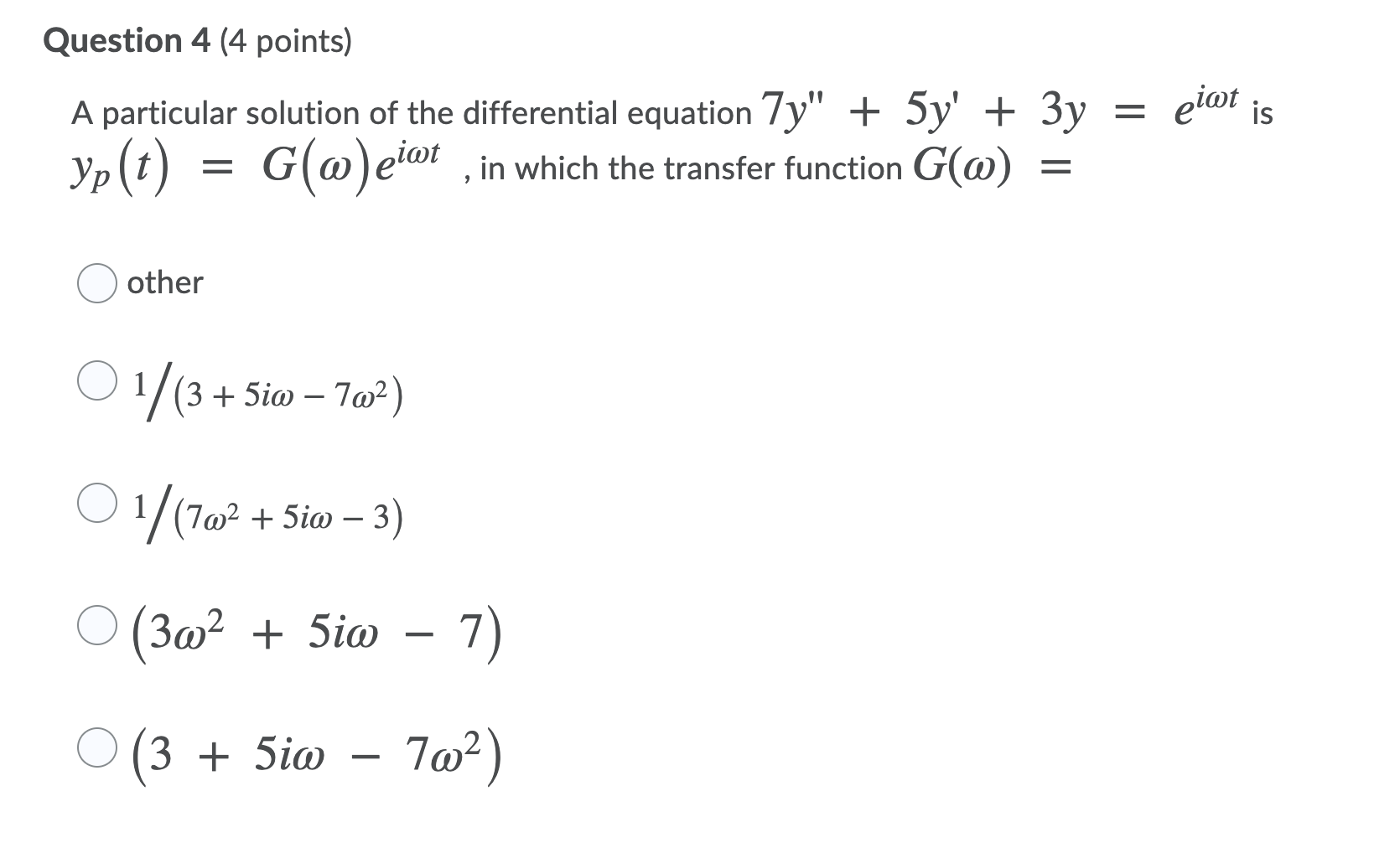 Solved Saved eiat is = Question 2 (4 points) The particular | Chegg.com