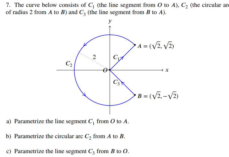 Solved The Curve Below Consists Of 퐶1\\n(the Line Segment 