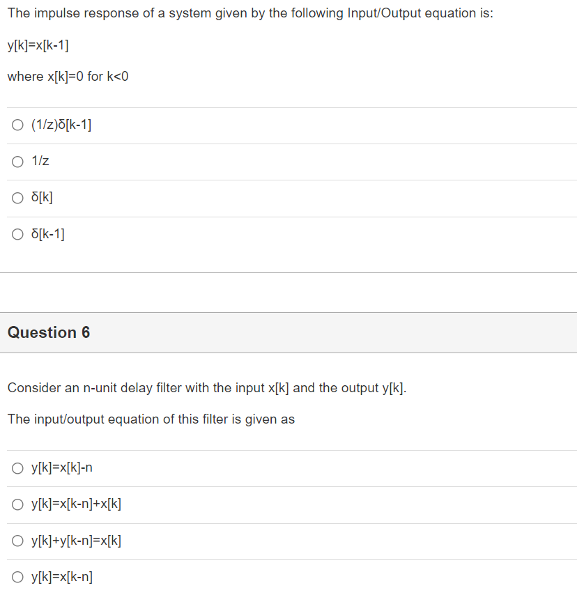 Solved The impulse response of a system given by the | Chegg.com