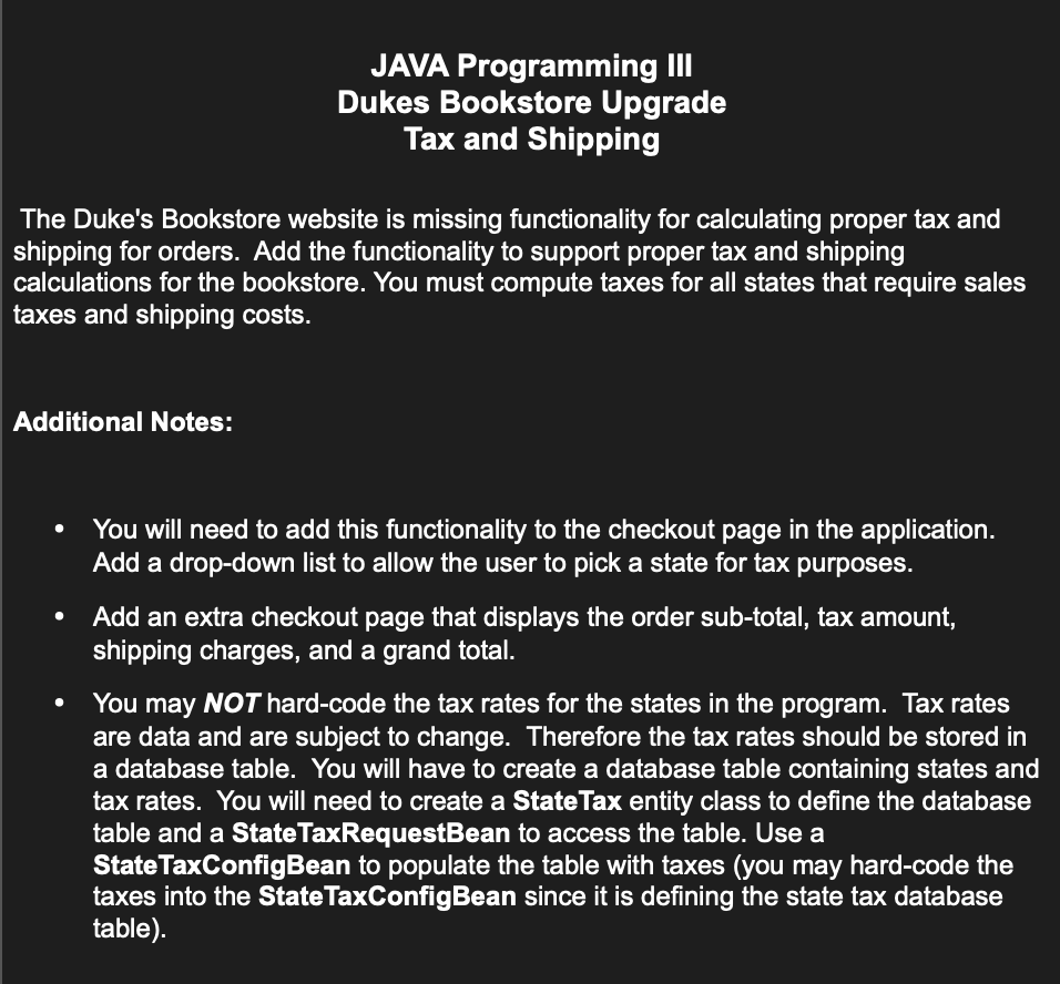 This is java programming iii question . please creatE | Chegg.com