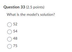 Solved What is the model's solution? 52 54 48 75Consider the | Chegg.com