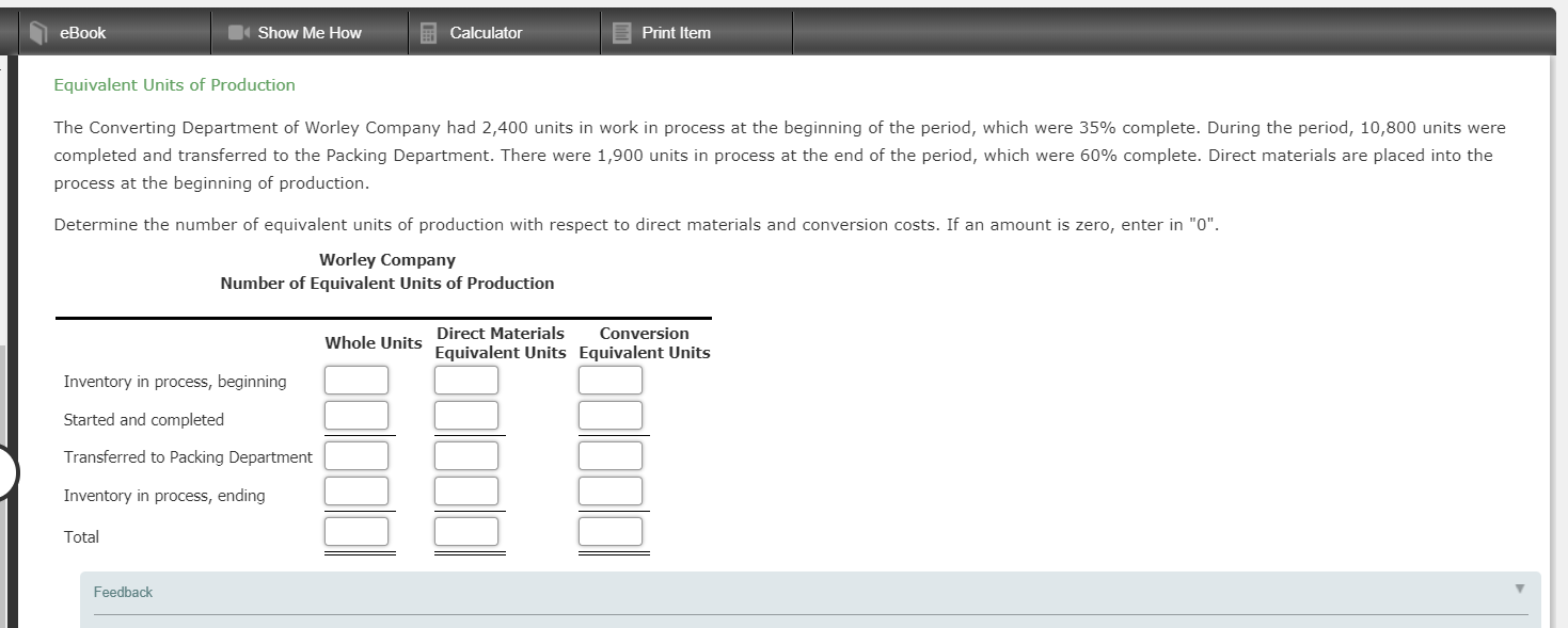 Solved eBook Show Me How Calculator Print Item Equivalent | Chegg.com