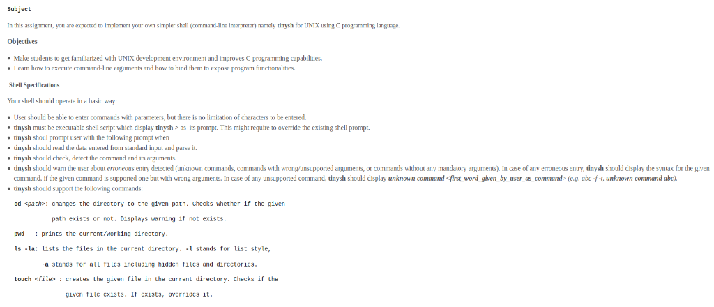 Subject n this assignment, you are expected to | Chegg.com