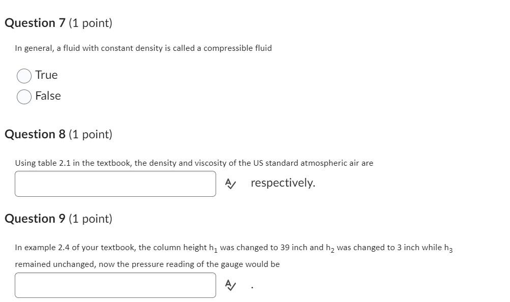 Solved In General, A Fluid With Constant Density Is Called A | Chegg.com