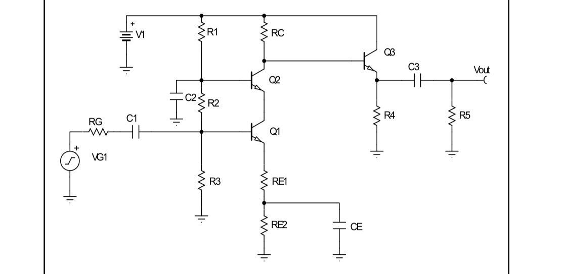 Solved 1 a)_Design cascode amplifiers using BJT (BC107) | Chegg.com