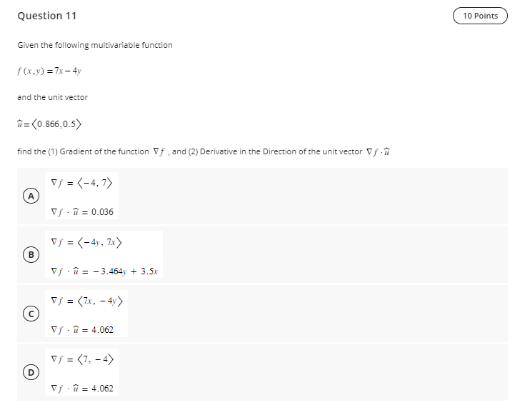 Solved Given The Following Multivariable Function | Chegg.com