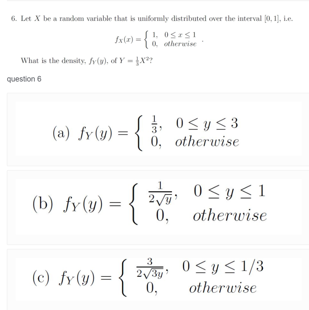 Solved 6 Let X Be A Random Variable That Is Uniformly 6719