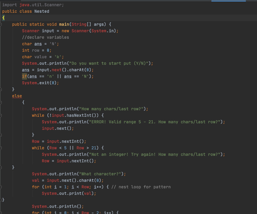 Solved Use nested for loops statements to draw empty boxes | Chegg.com
