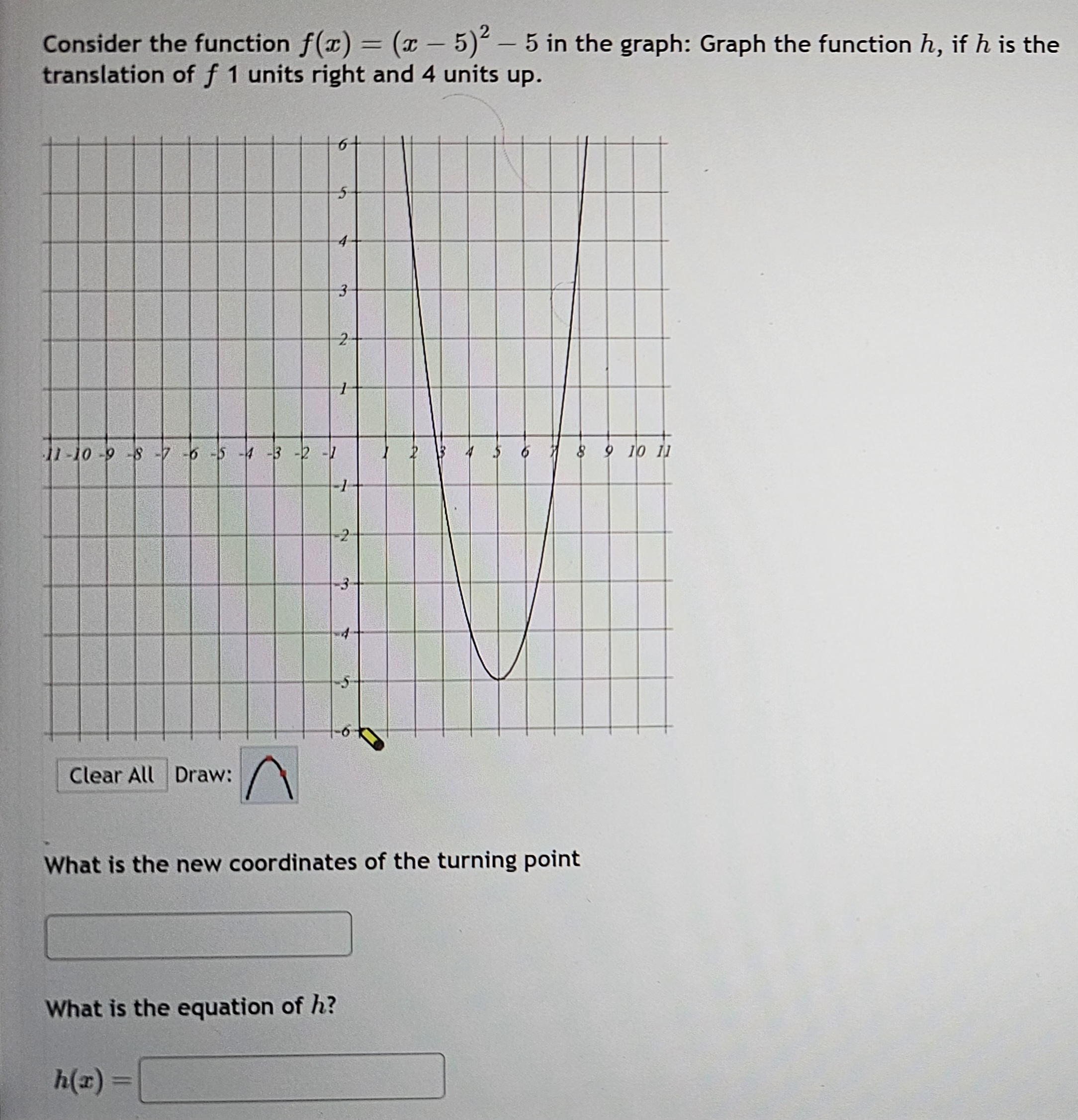 graph f x )=( x 5 2