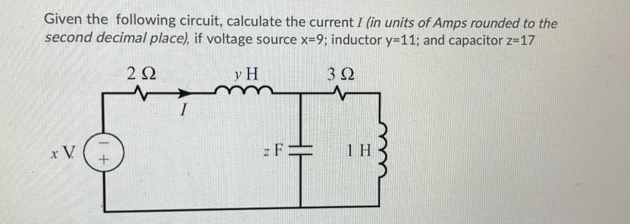 Solved Given the following circuit, calculate the current I | Chegg.com