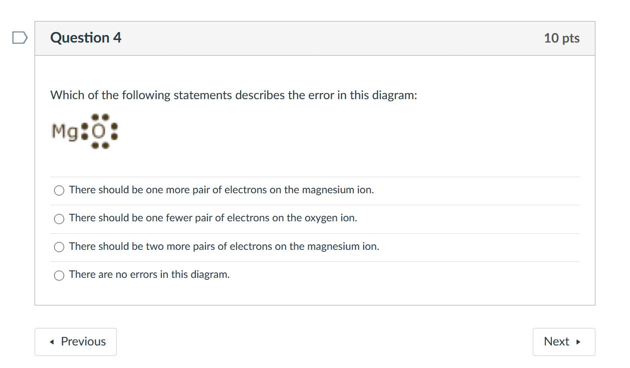 Solved Which of the following statements describes the error | Chegg.com