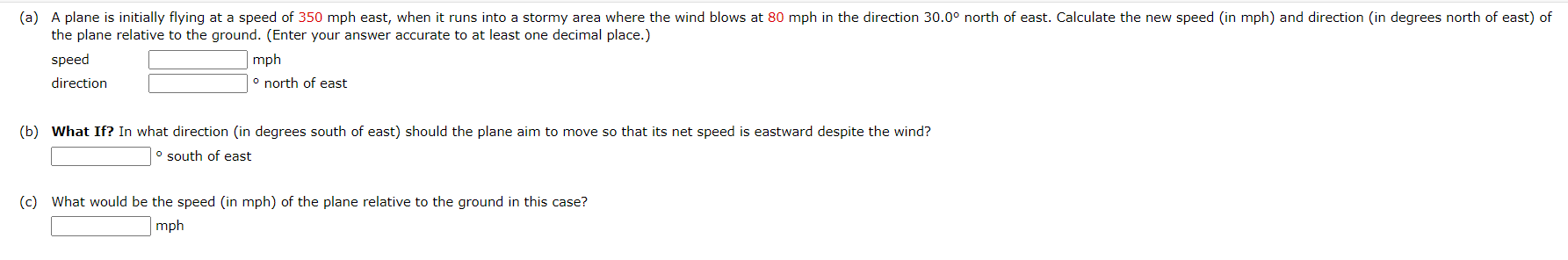 Solved The Plane Relative To The Ground. (enter Your Answer 