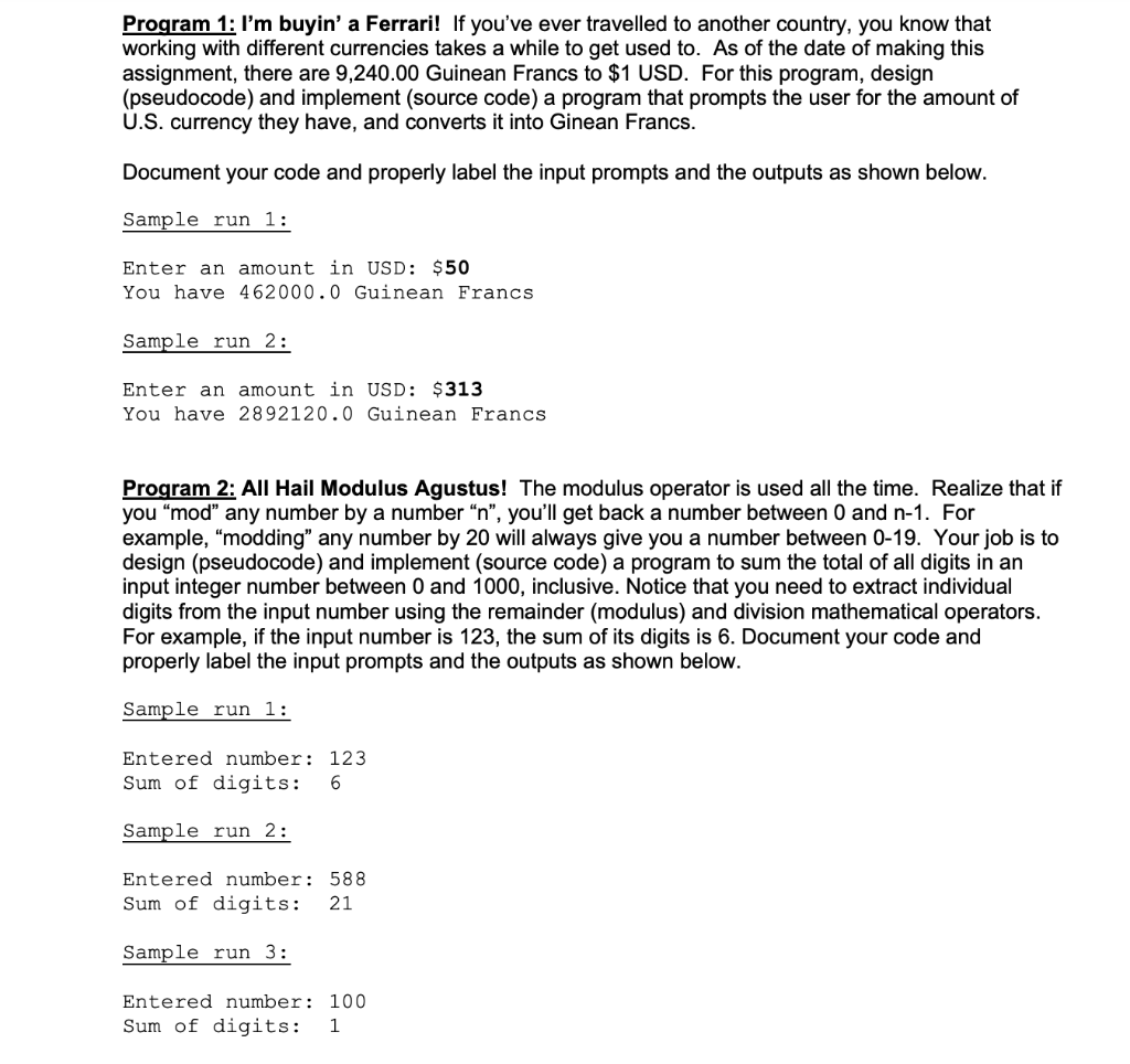 Modulus Operator Programming Example