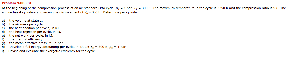 Solved At the beginning of the compression process of an air | Chegg.com
