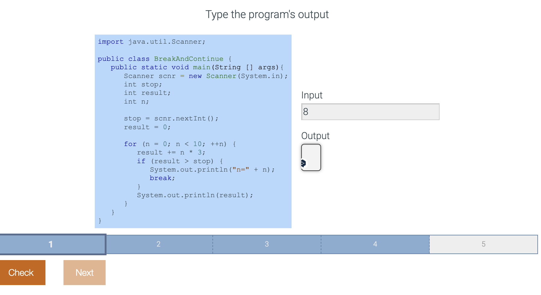 Solved Type the program's output import java.util. Scanner; | Chegg.com