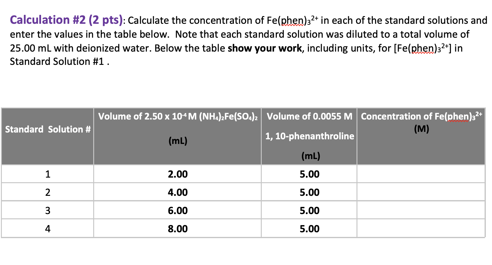 Question 1 (1 pt) (a) Based on Calculation 1,