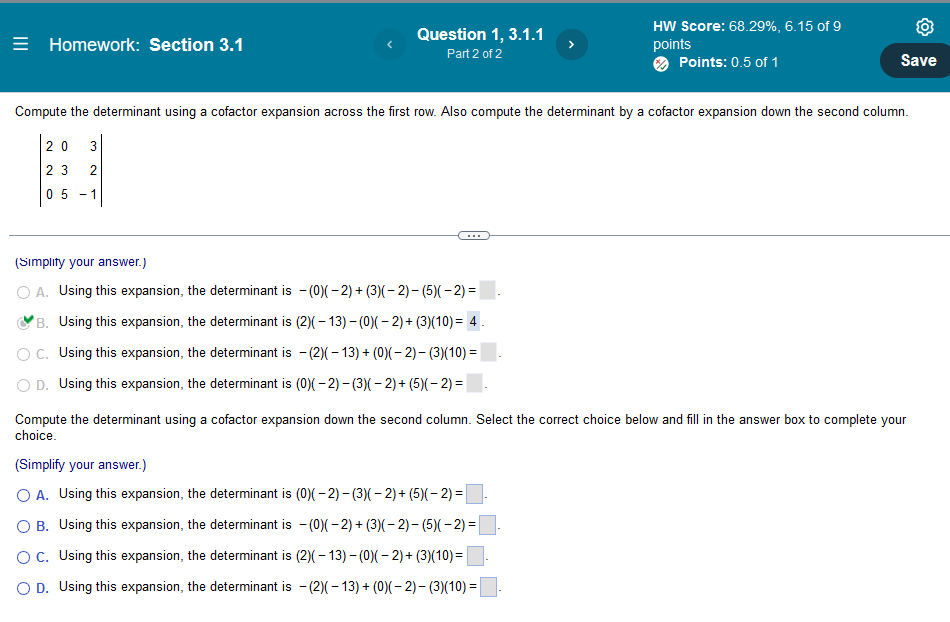 homework section 1.3 college algebra