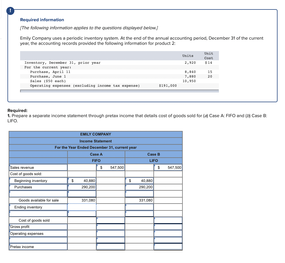 Solved Emily Company uses a periodic inventory system. At | Chegg.com