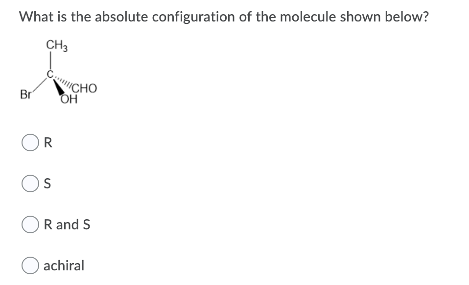 Solved Determine the absolute configuration of the following | Chegg.com