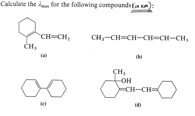 Solved Calculate the imax for the following compounds in | Chegg.com