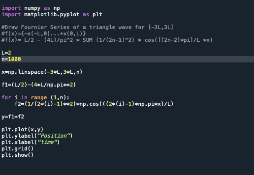 Solved Trying to get a Fourier series triangle wave using a | Chegg.com