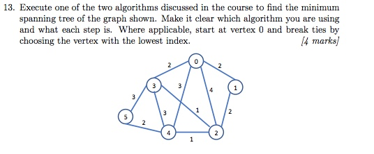 Solved 13. Execute one of the two algorithms discussed in | Chegg.com