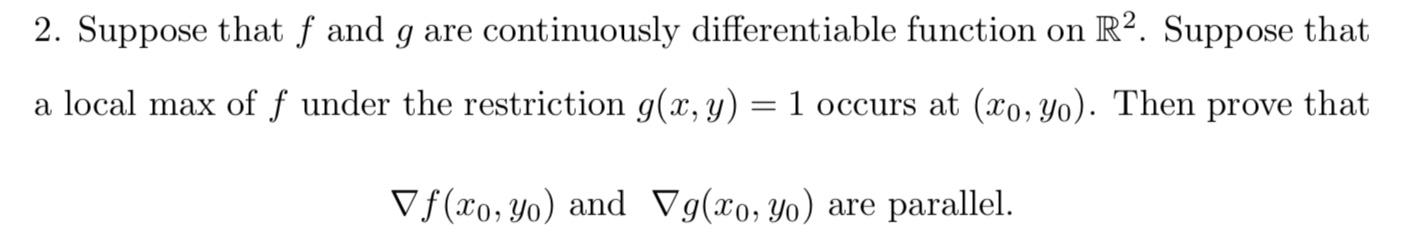 Solved This Is A Question From Multivariable | Chegg.com