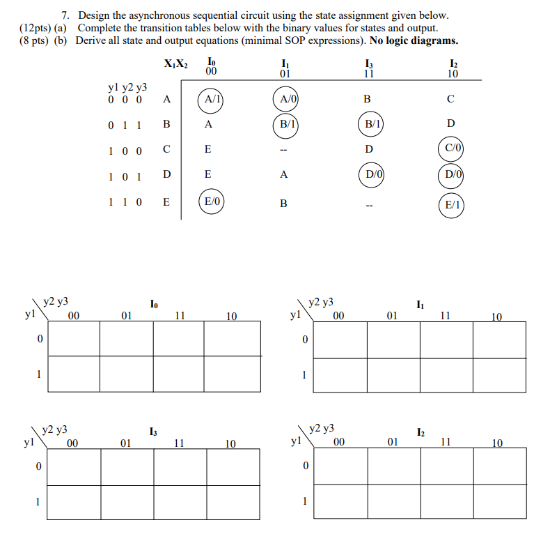 7 Design The Asynchronous Sequential Circuit Using Chegg Com