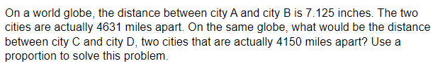 Solved On A World Globe, The Distance Between City A And | Chegg.com