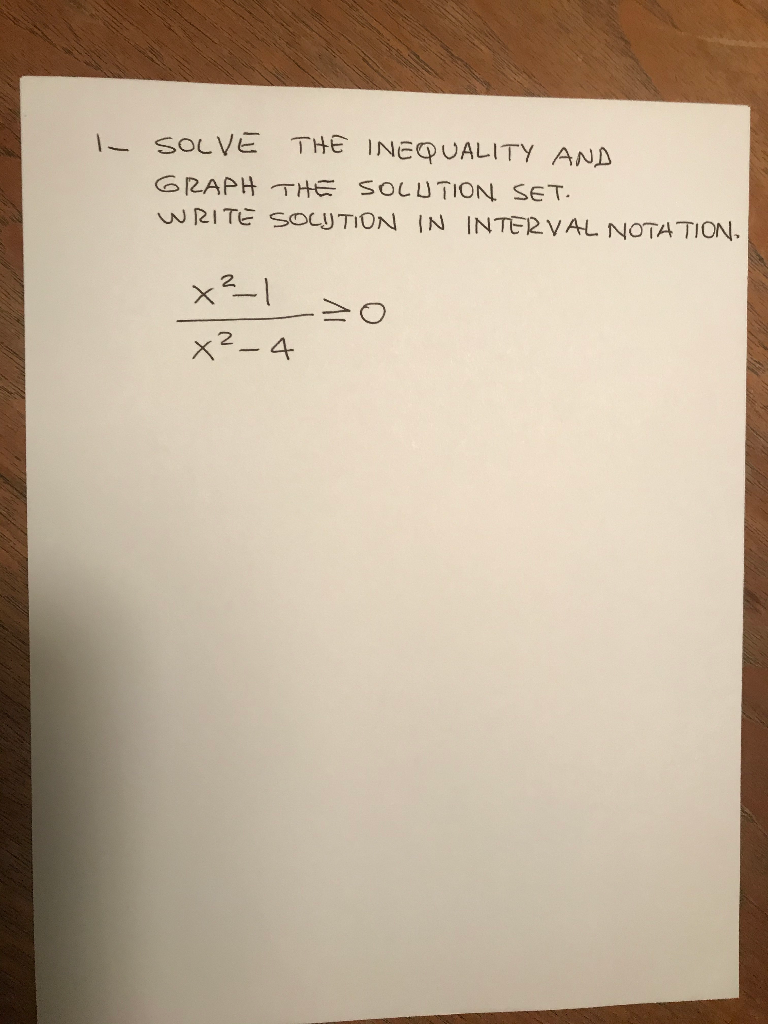 Solved I - SOLVE THE INEQUALITY AND GRAPH THE SOLUTION SET. | Chegg.com