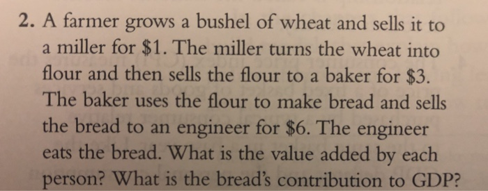 Solved Farmer Grows A Bushel Of Wheat And Sells It To A | Chegg.com