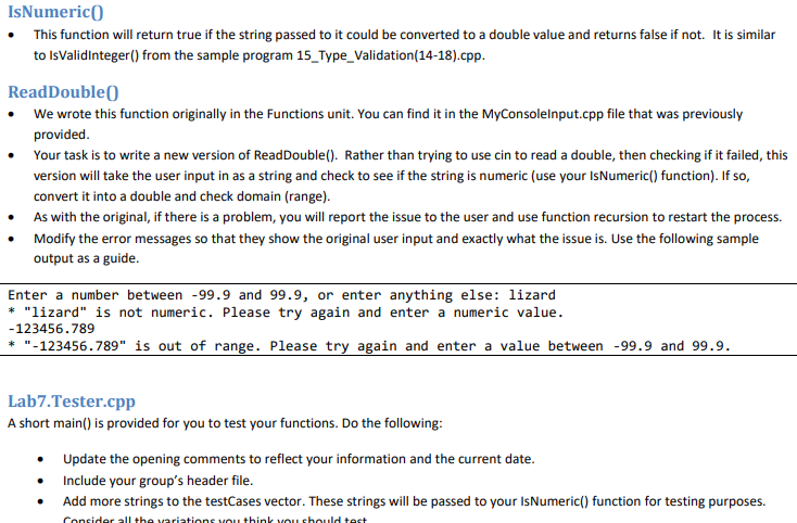 Solved MY CODE: (IsValidInteger needs to be changed to | Chegg.com