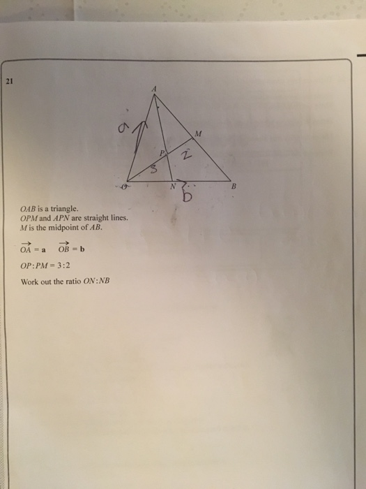 Solved 21 OAB is a triangle. OPM and APN are straight lines. | Chegg.com