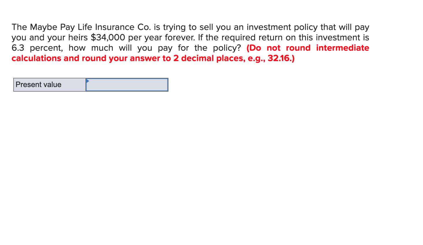 insurance is not return on investment