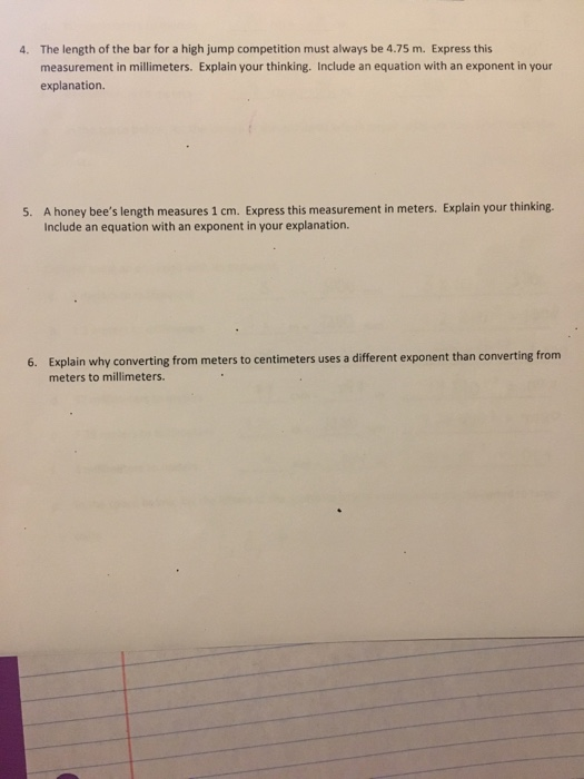 Solved The length of the bar for a high jump competition