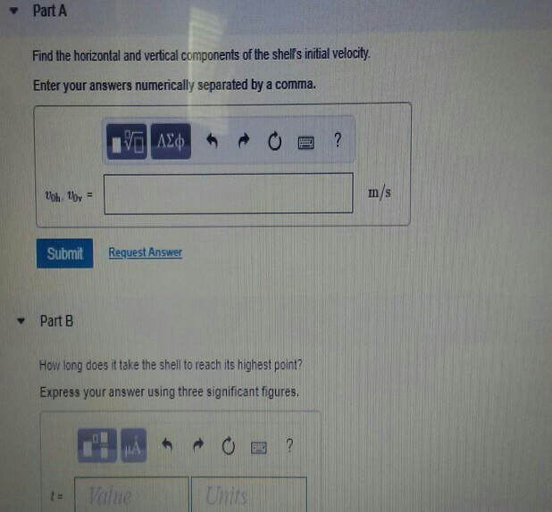 Solved Constants - Part A Find the horizontal and vertical | Chegg.com