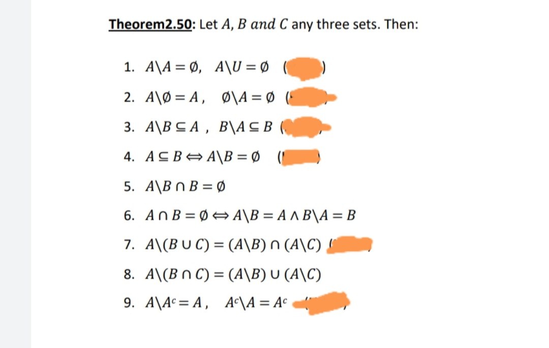 Solved Theorem2.50: Let A, B And C Any Three Sets. Then: 1. | Chegg.com