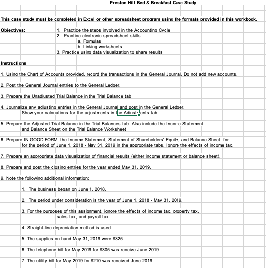 Preston Hill Bed Breakfast Case Study This Case Chegg Com Preston Hill Bed Breakfast Case Study This Case Chegg Com