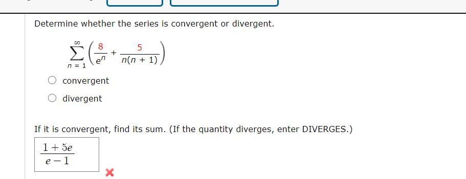 Solved Determine whether the series is convergent or Chegg