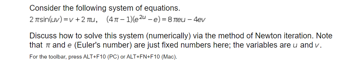 Solved Consider the following system of equations. 2 | Chegg.com